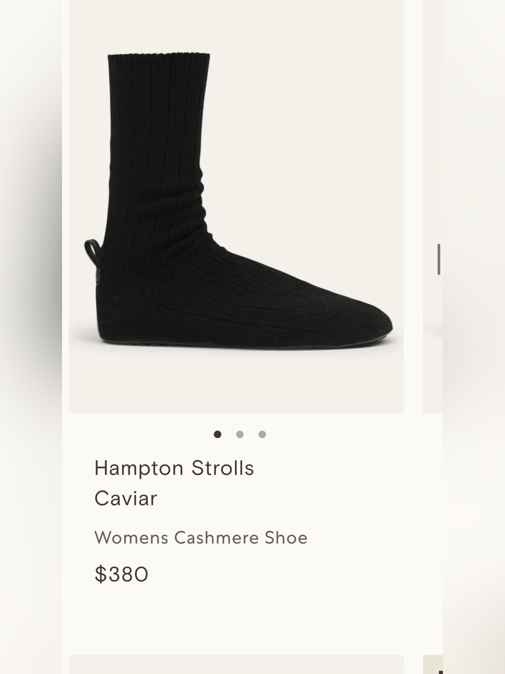 Brave Pudding Hampton Strolls Cashmere Sock Shoe - Black. Never worn